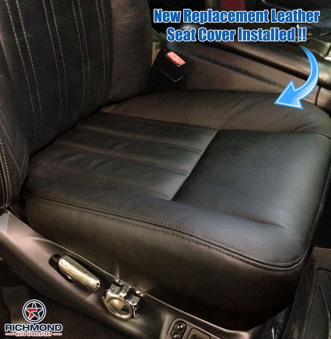 2004 Ford F250 HarleyDavidson Passenger Bottom Replacement Leather Seat Cover eBay
