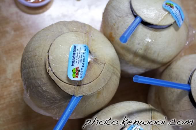 fresh coconut drink