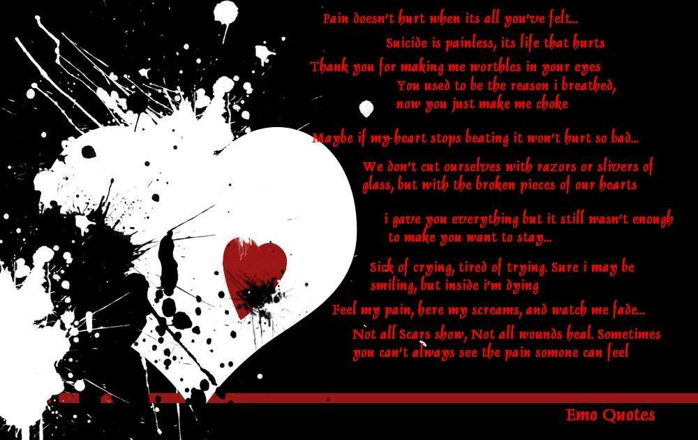 emo love quotes and poems. emo heartbroken poems. love