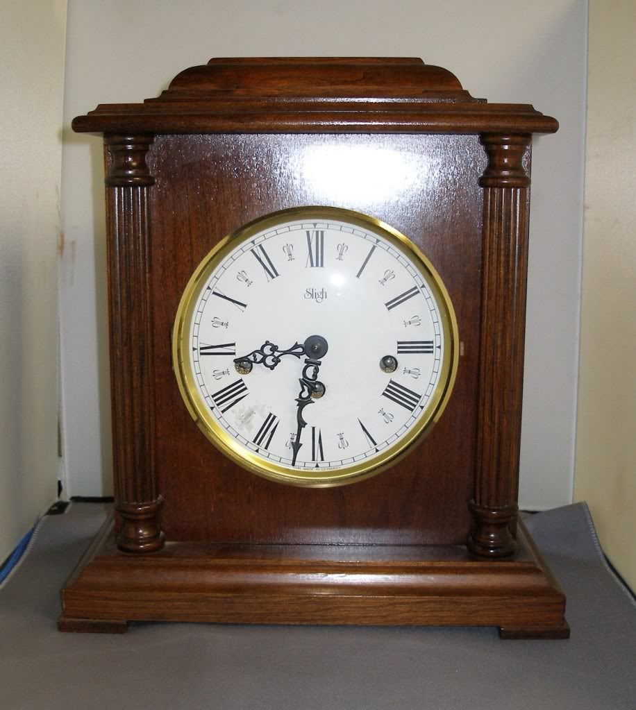 Beautiful Sligh MODEL 05091AN Oak Mantel Clock West Germany Needs