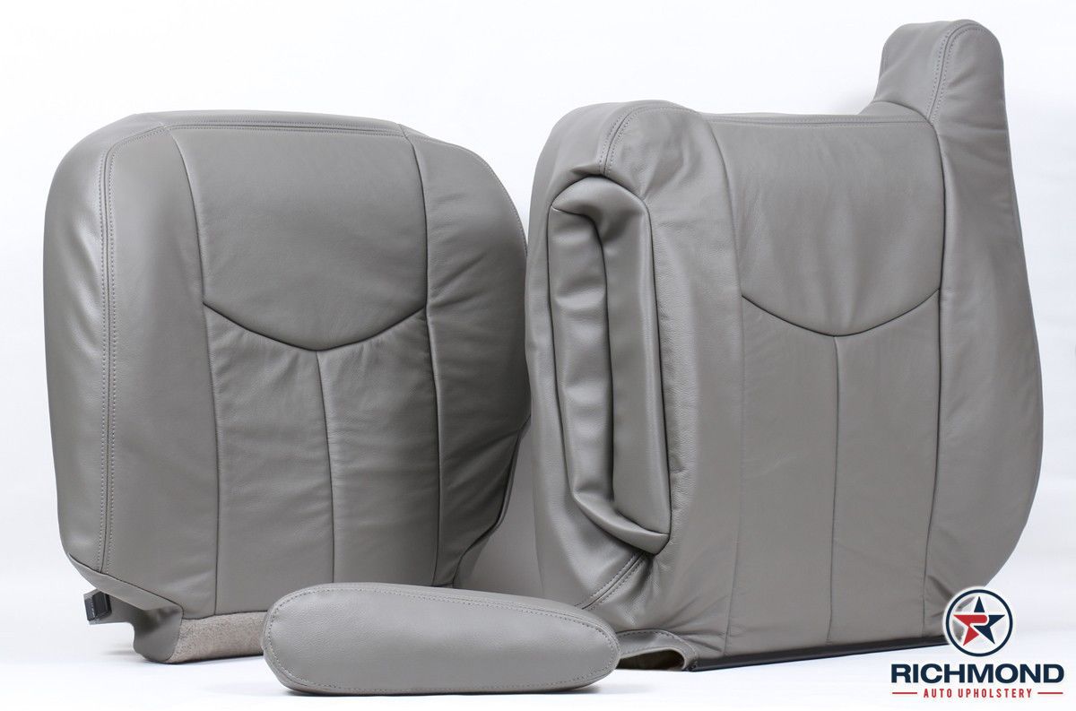 03-07 Chevy Silverodo Tahoe SLT Driver side Bottom Leather seat cover GRAY