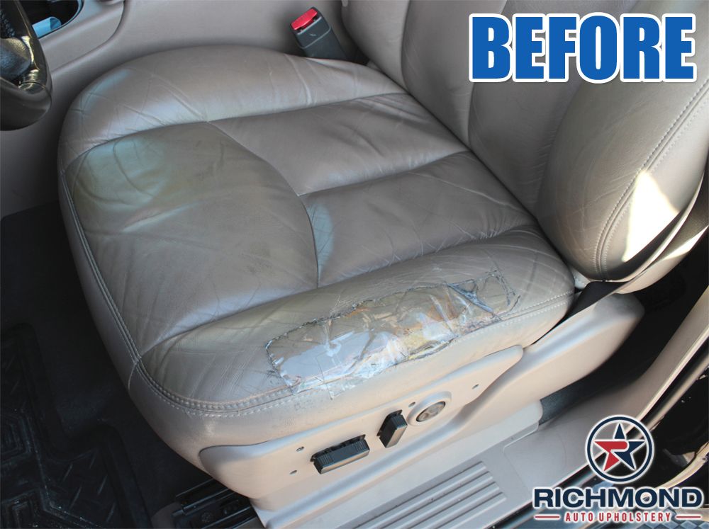 2003 04 05 2006 GMC Sierra 2500HD -PASSENGER Side Bottom Leather Seat ...