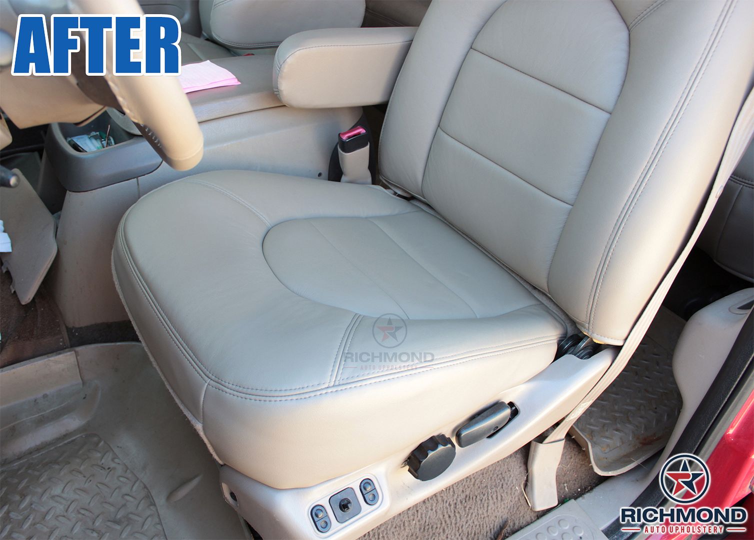 2000 Ford F250 F350 LariatDriver Side Bottom Replacement Leather Seat