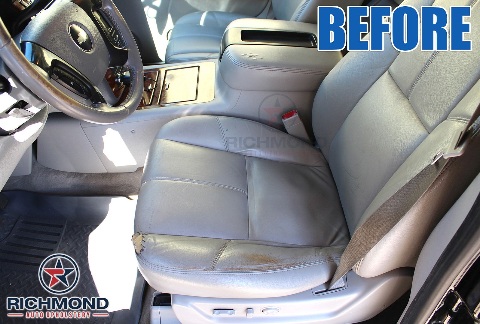 20072009 GMC Yukon DenaliDriver Side Bottom Replacement Leather Seat Cover Tan eBay