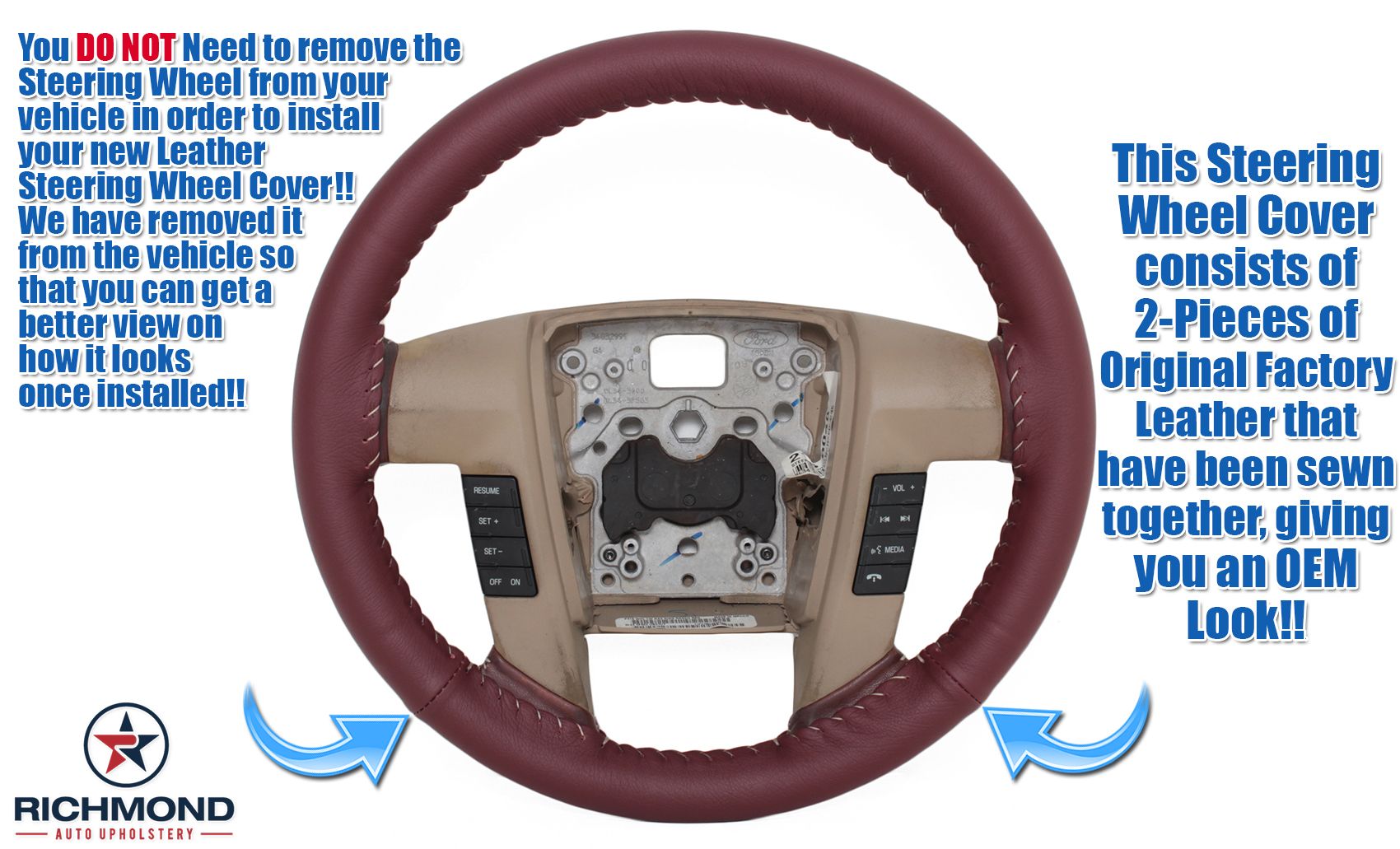 2012 ford f150 steering wheel cover