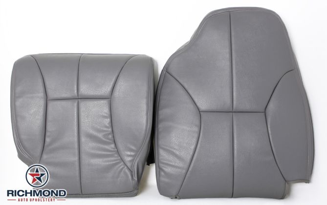 98 99 00 01 02 Dodge Ram Passenger Side Bottom Synthetic Leather Seat Cover Gray