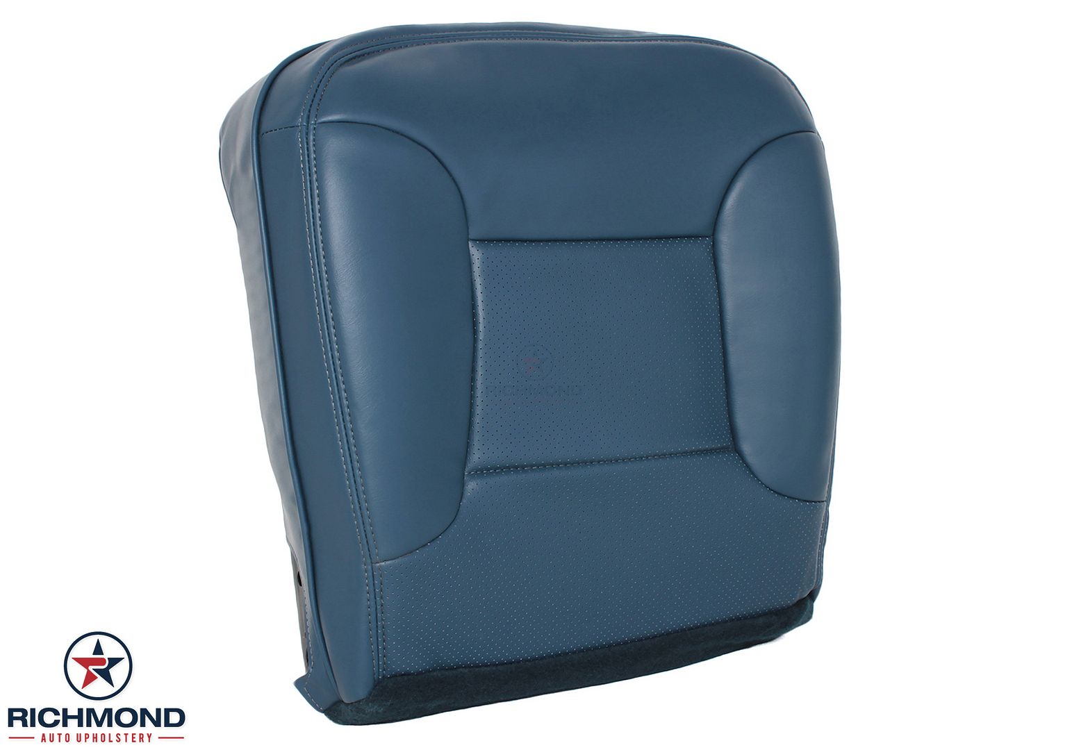 19921996 Ford Bronco Driver Side Bottom PERFORATED Leather Seat Cover Blue eBay