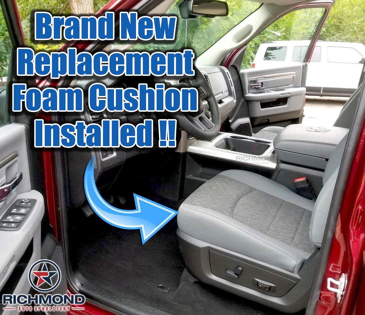 2014 2015 Dodge Ram Laramie A/C Cooled - Driver Side Bottom Seat Foam ...