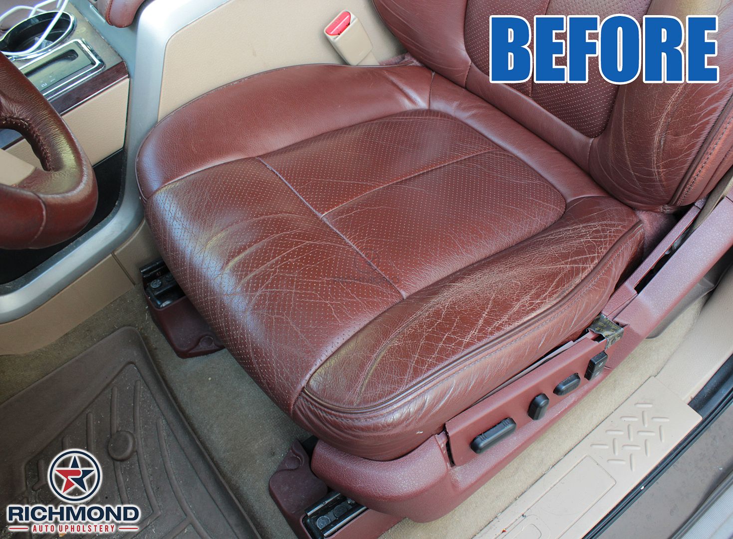 20132014 Ford F150 King Ranch Driver Side Bottom Perforated Leather Seat Cover eBay