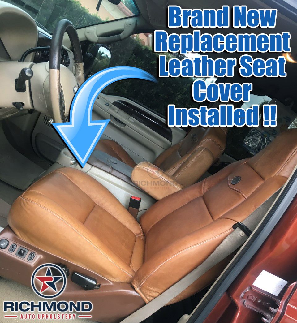 Details About 03 07 Ford F250 King Ranch Driver Side Bottom Leather Seat Cover Raw Cow Hide