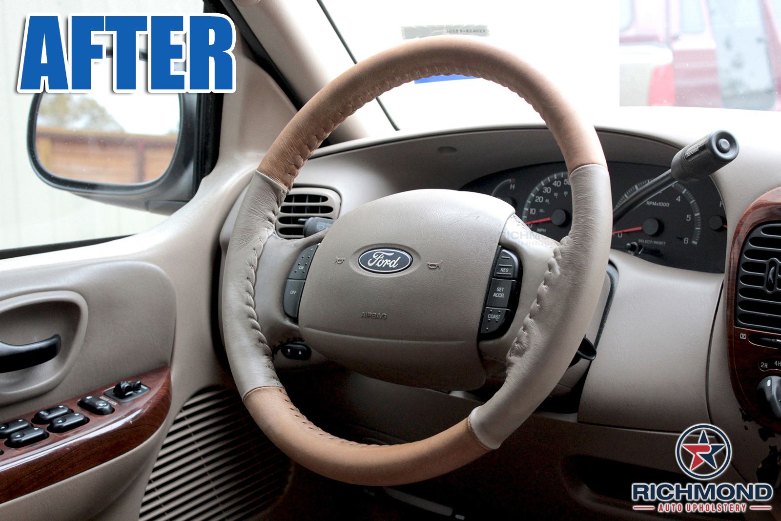 2006 2007 Ford F250 F350 F450 KING RANCH 4Seam Leather Steering