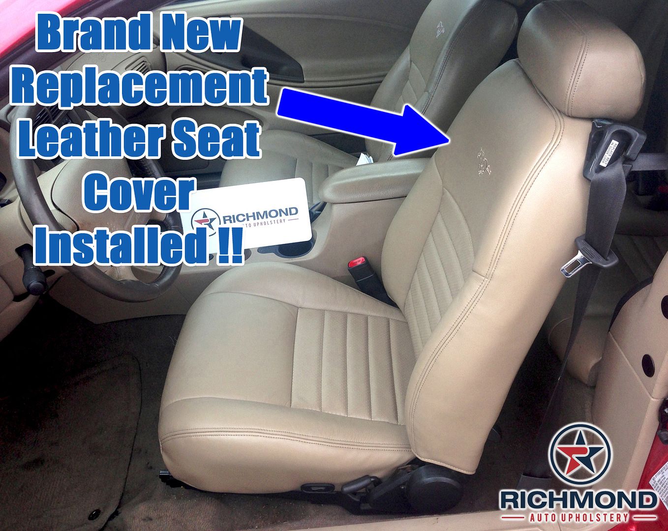 2002 Ford Mustang Driver Side Lean Back Replacement Leather