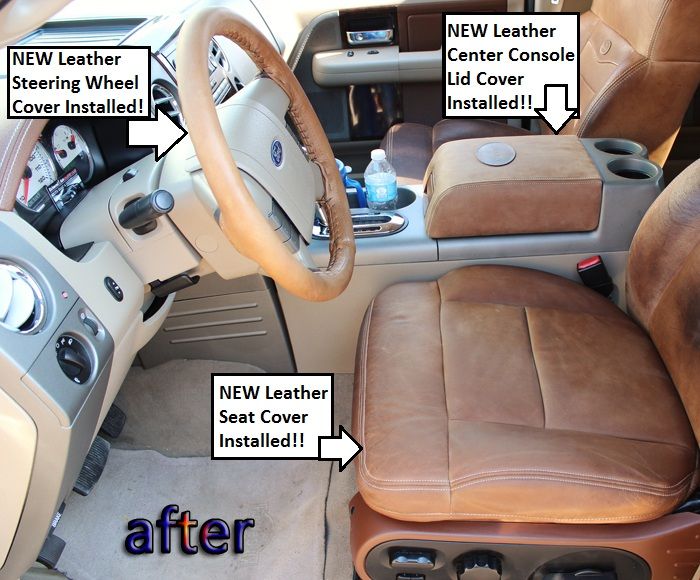 Details About 2008 Ford F150 King Ranch Driver Side Bottom Replacement Leather Seat Cover