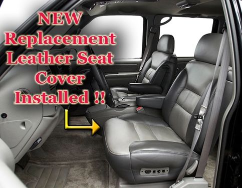 2000 Chevy Tahoe Limited -Driver Side Bottom Leather Seat Cover 2-Tone