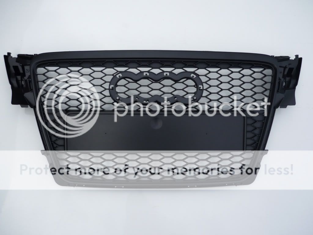Audi A4 B8 8K 2008 12 honeycomb mesh black sports grill grille (RS S4