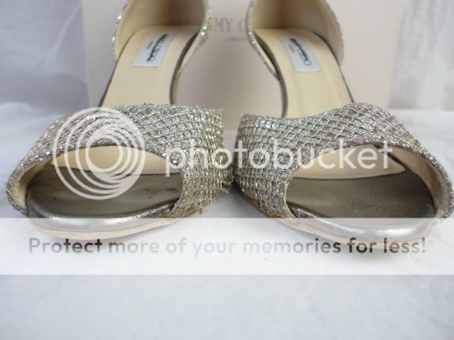 JIMMY CHOO LOGAN GLITTER DORSAY PUMPS SZ 39.5 MADE IN ITALY  