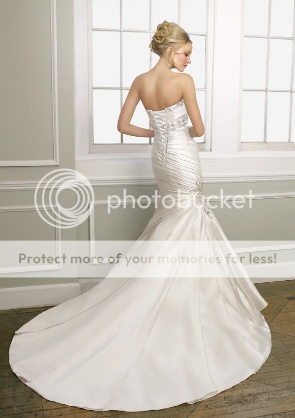   Ivory Sexy Mermaid Style Bridal Wedding Dress Gown Custom size  